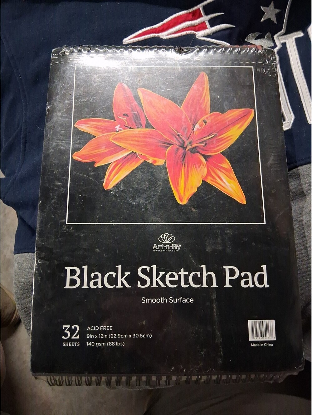 Art-N-Fly Black Sketch Pads, 9" x 12" - 2 pack New Still Sealed